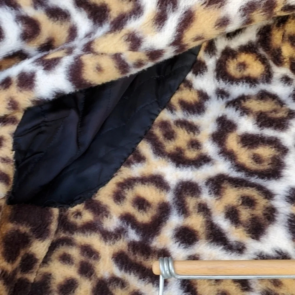 Vintage Red Wool& Leopard Coat L..XL‎ - Picture 12 of 14